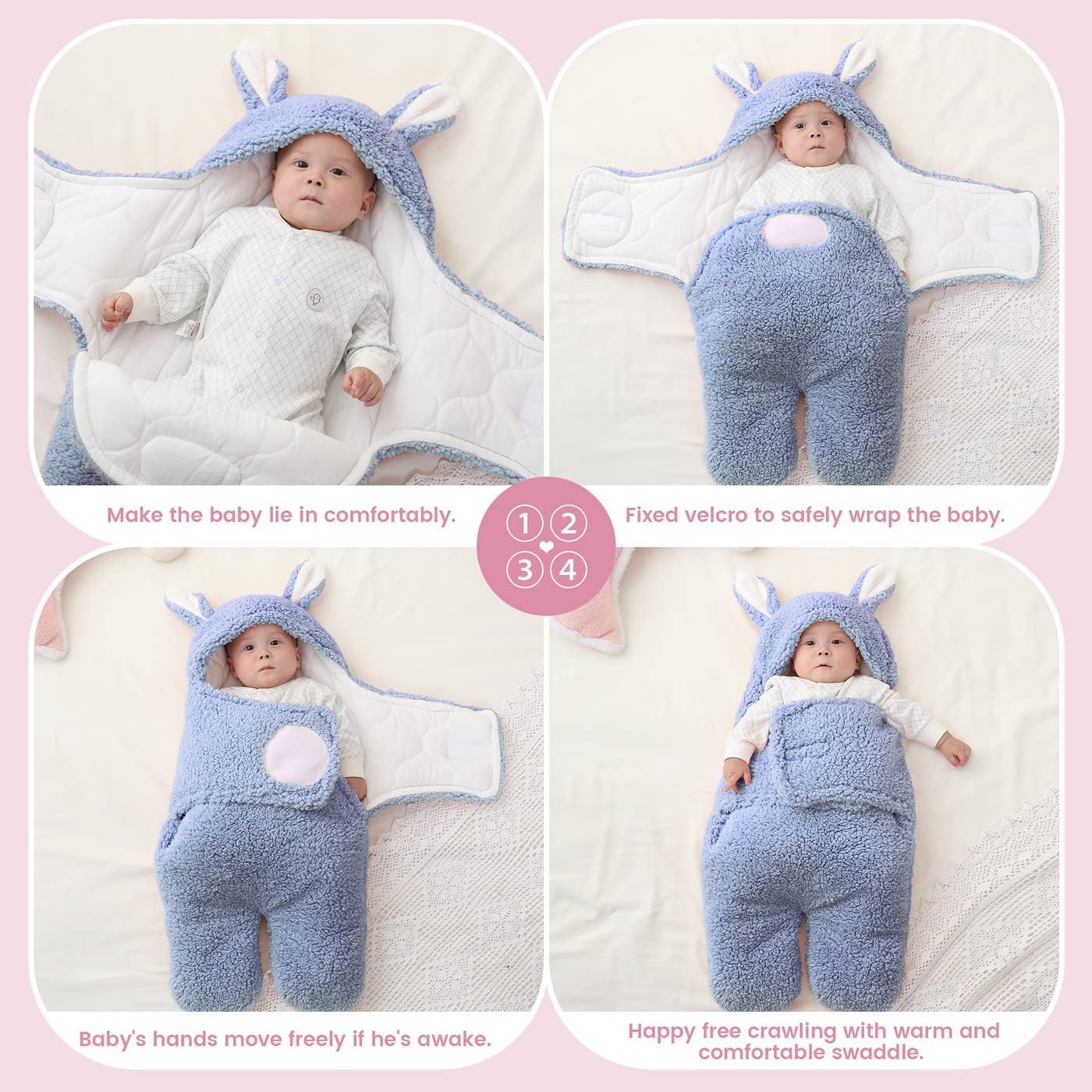 Thick Fleece Rabbit Split Leg Sleeping Bag