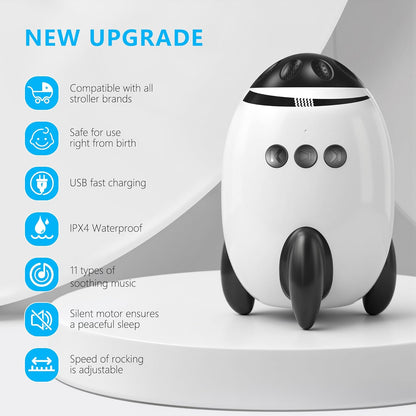 Baby Vibrating Soother Gently Rocks Any Stroller or Pram