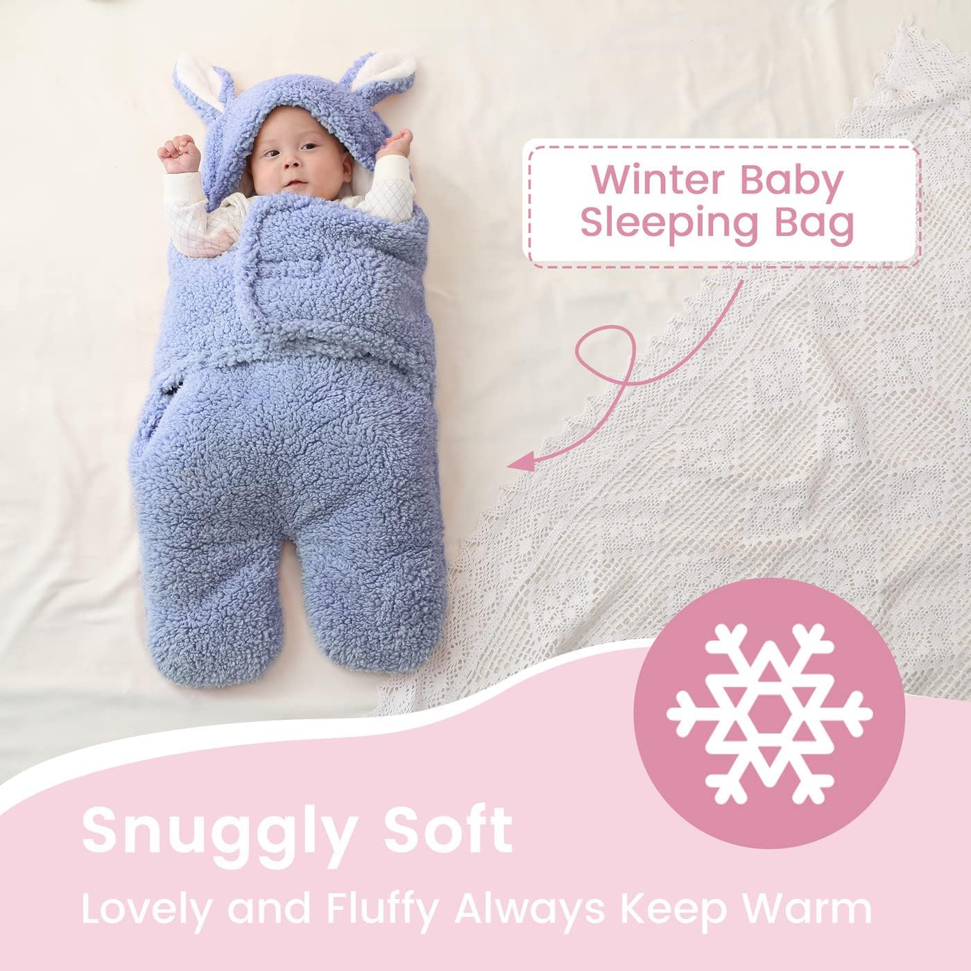 Thick Fleece Rabbit Split Leg Sleeping Bag