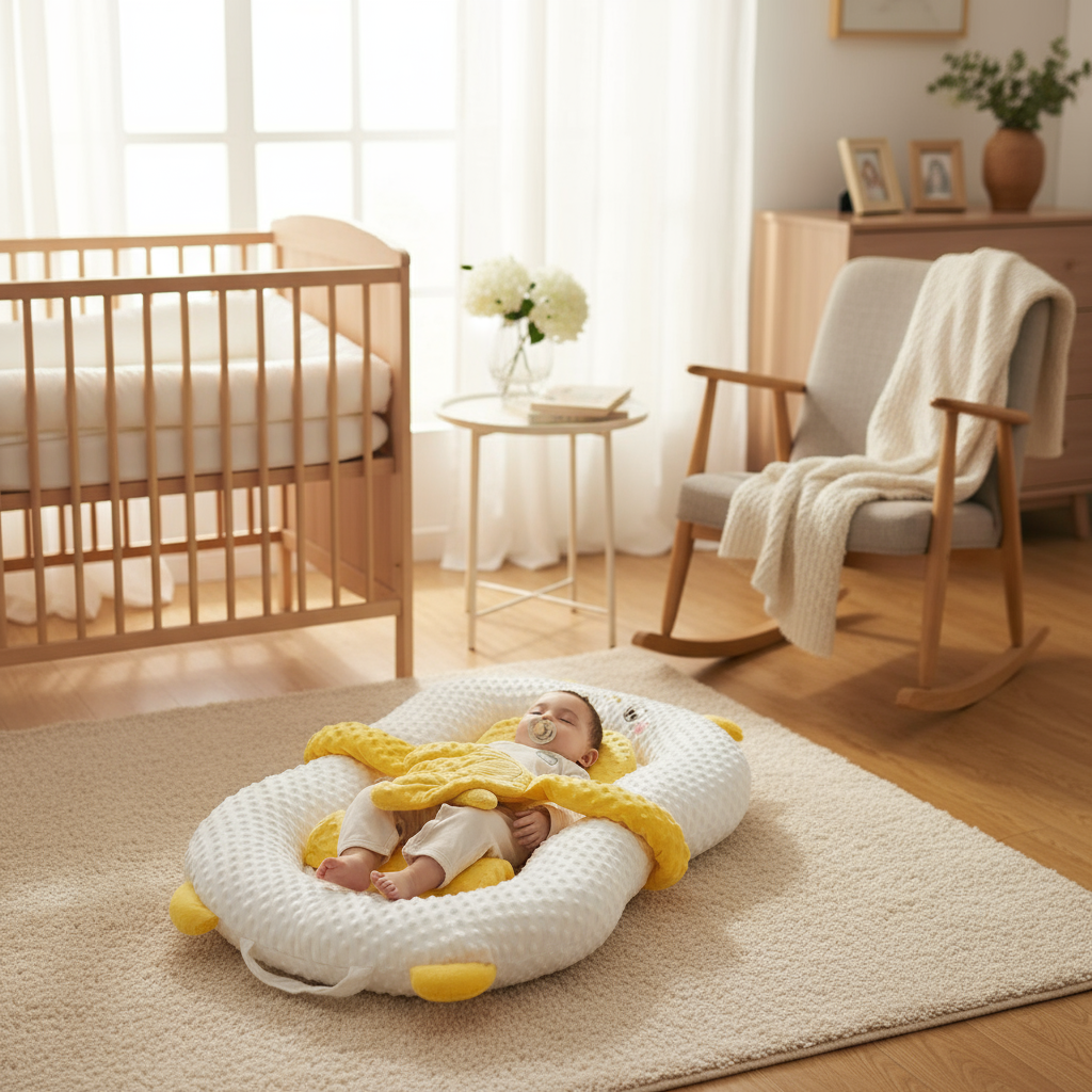 Smart Soothing Baby Lounger with Patting Hands