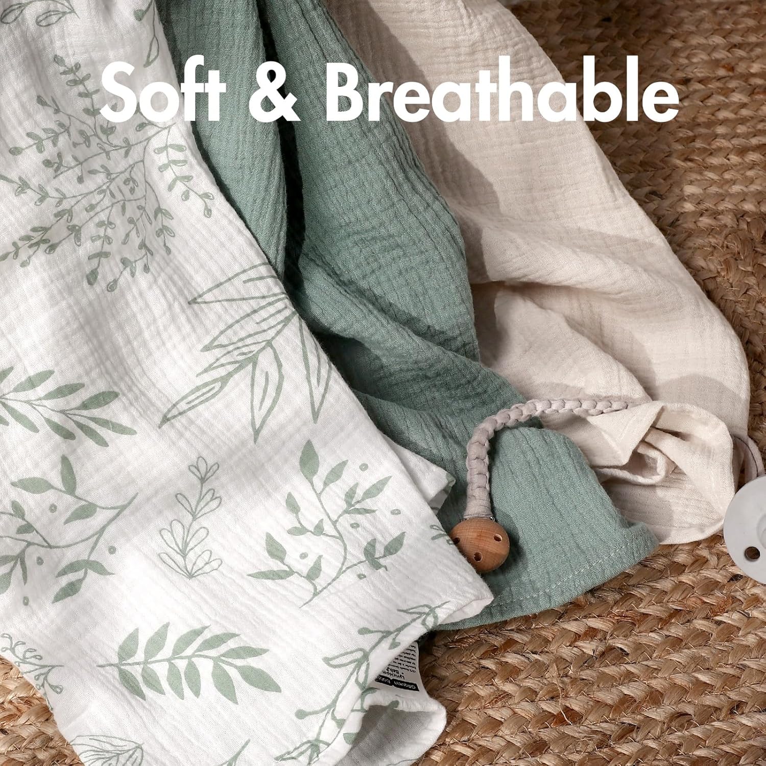 Muslin Swaddle Blankets for Newborn-3 Pack