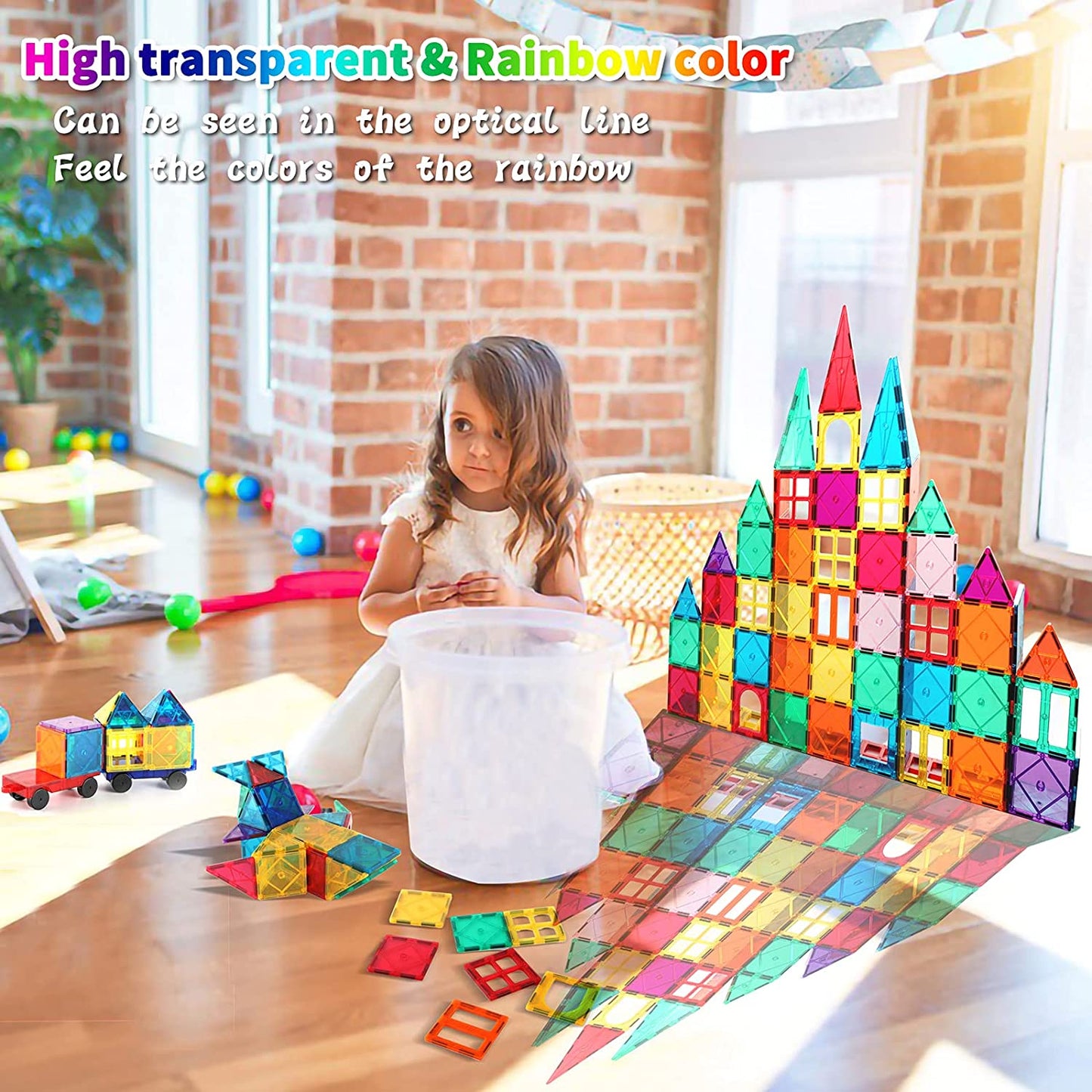 Magnetic Tiles Building Blocks, Magnet Toys for Kids