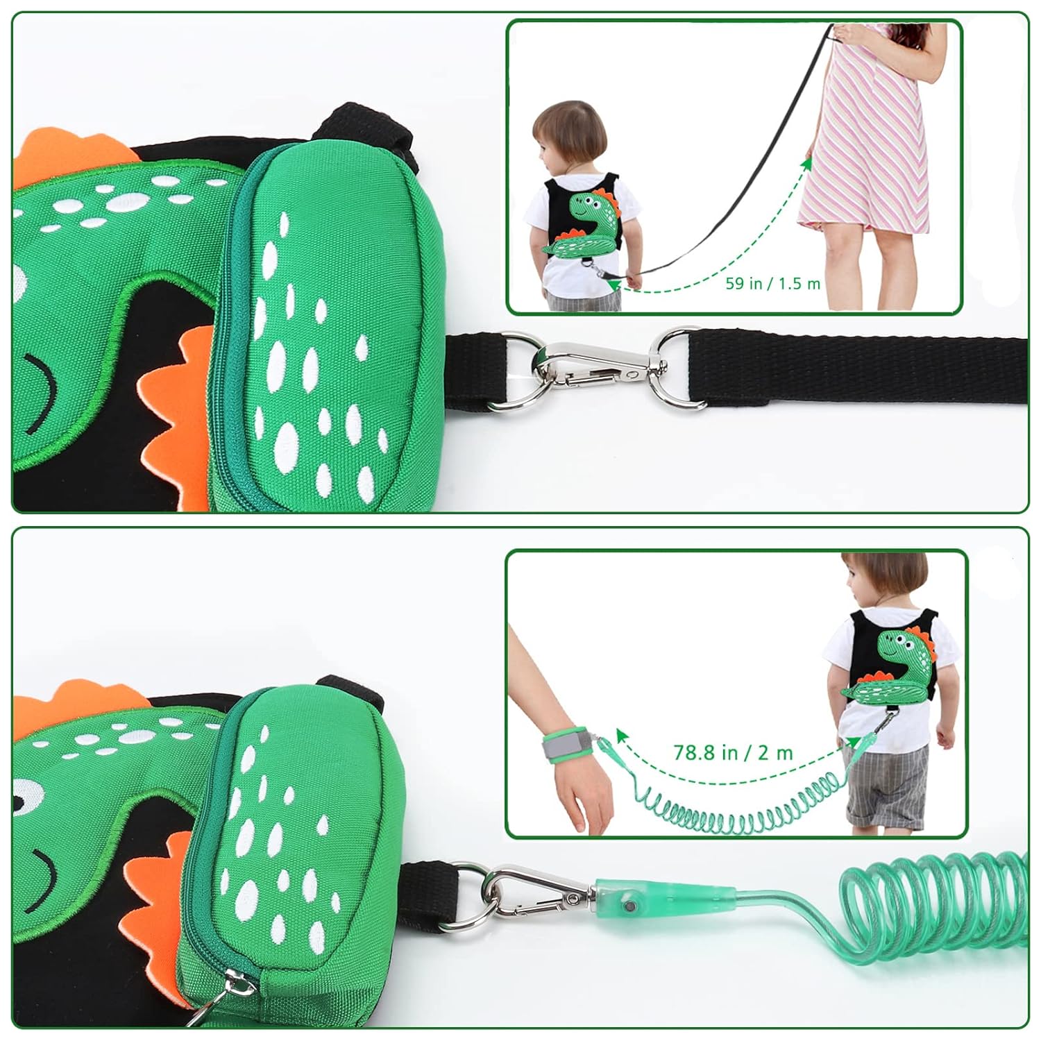 3 in 1 Toddler Harness Leash + Baby Anti Lost Wrist Link
