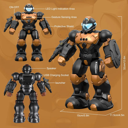 Programmable Remote Control Robot - Interactive Dancing Metal Toy for Kids