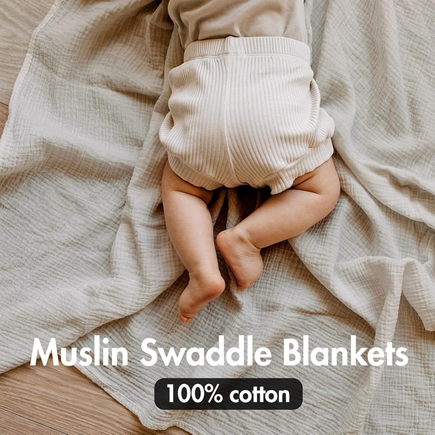 Muslin Swaddle Blankets for Newborn-3 Pack