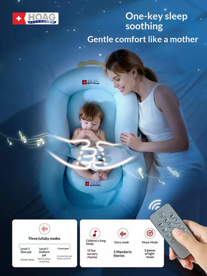 Ergonomic adjustable baby lounger presentation
