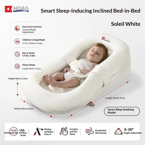 White adjustable baby lounger for infants