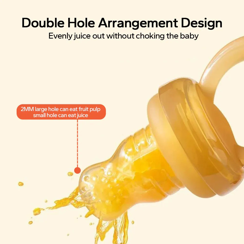 Baby Fruit Feeder Silicone Mesh Teether - Safe Self-Feeding Tool for Infants 3-24 Months