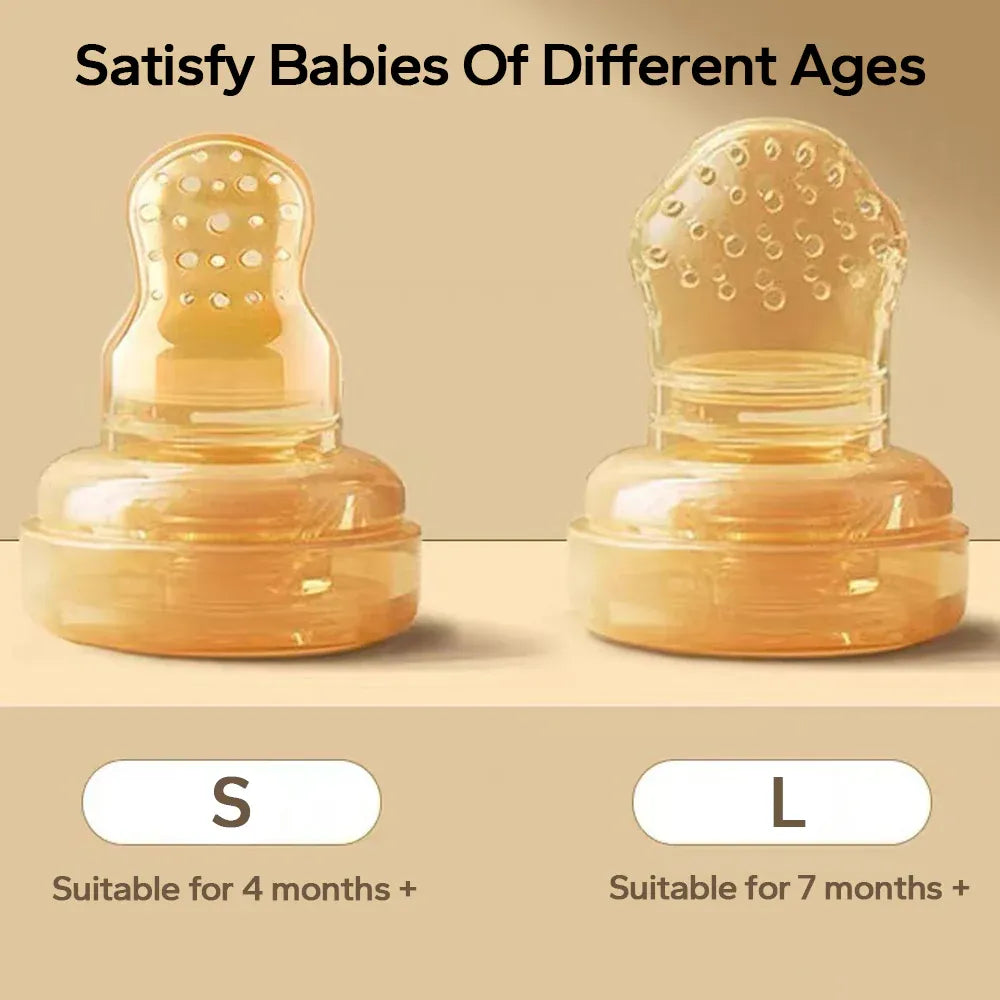 Baby Fruit Feeder Silicone Mesh Teether - Safe Self-Feeding Tool for Infants 3-24 Months