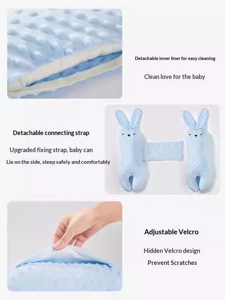 Close up of breathable velvet fabric on infant soothing bolster