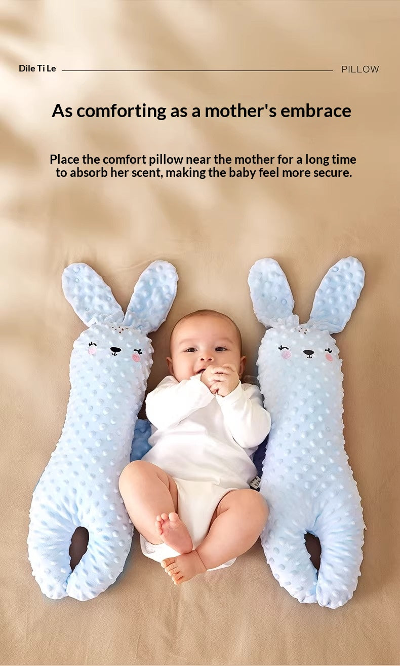 Close up of breathable velvet fabric on infant soothing bolster