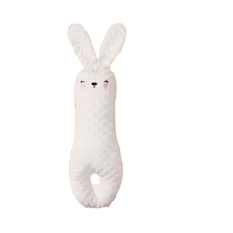 Blue plush rabbit baby side sleeper pillow ensuring safe sleep position