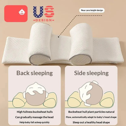 Baby Stretchable Shape Support Pillow - Ergonomic Infant Head Cushion