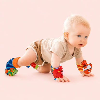 Baby Wrist Rattles Foot Finders Set