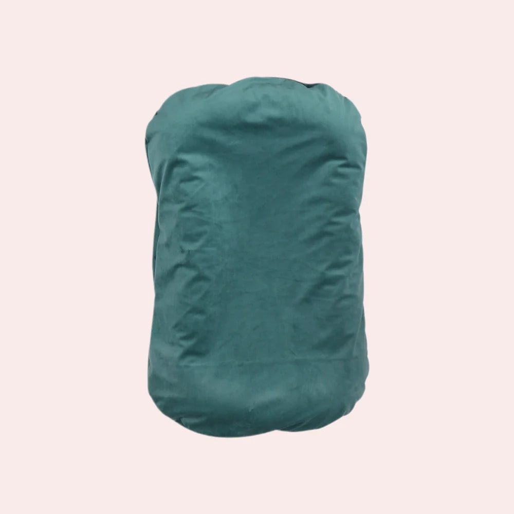 Soft baby lounger cushion in dark green