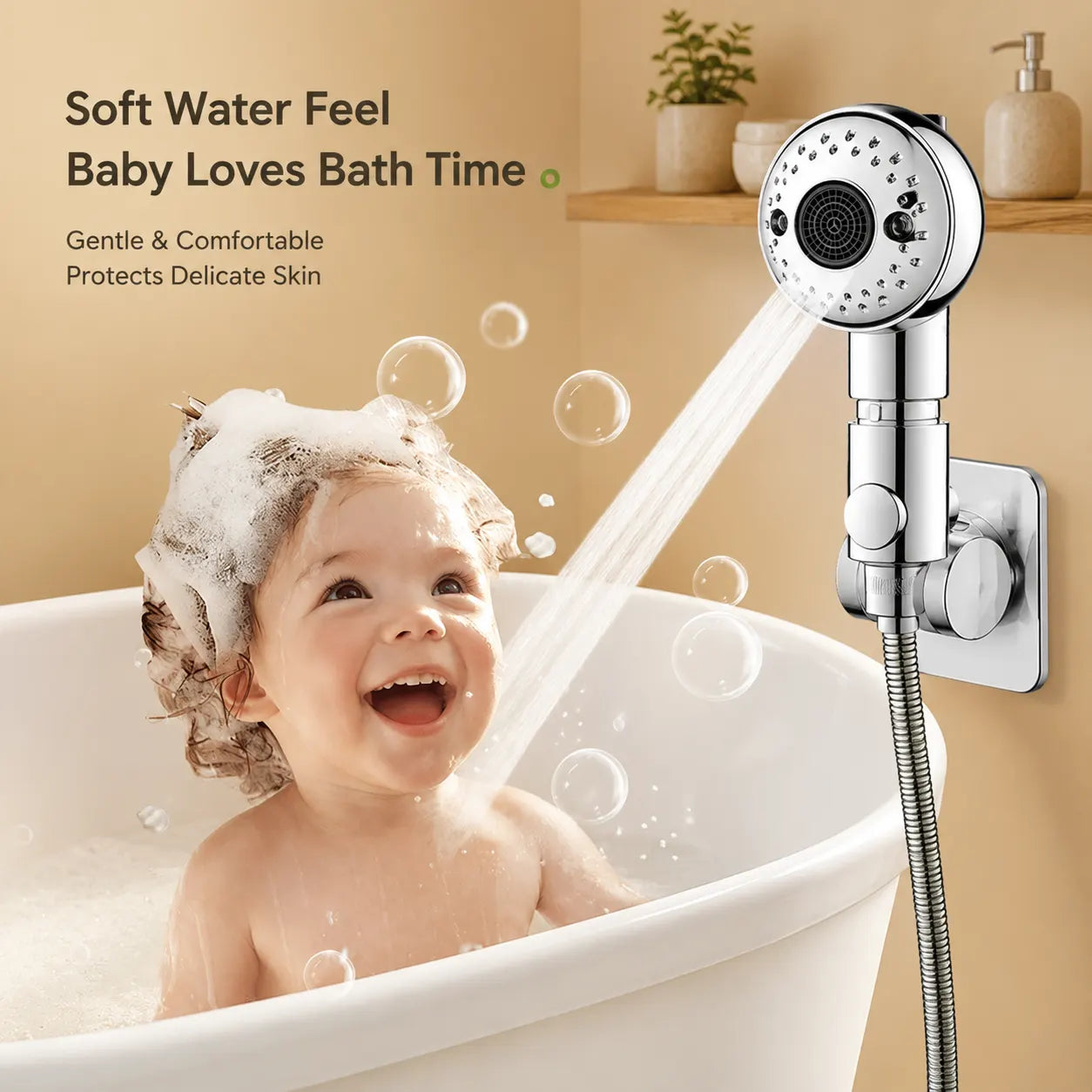Gentle Dual-Spray Baby Shower Head