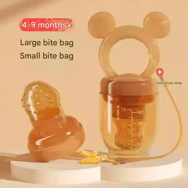 Baby Fruit Feeder Silicone Mesh Teether - Safe Self-Feeding Tool for Infants 3-24 Months