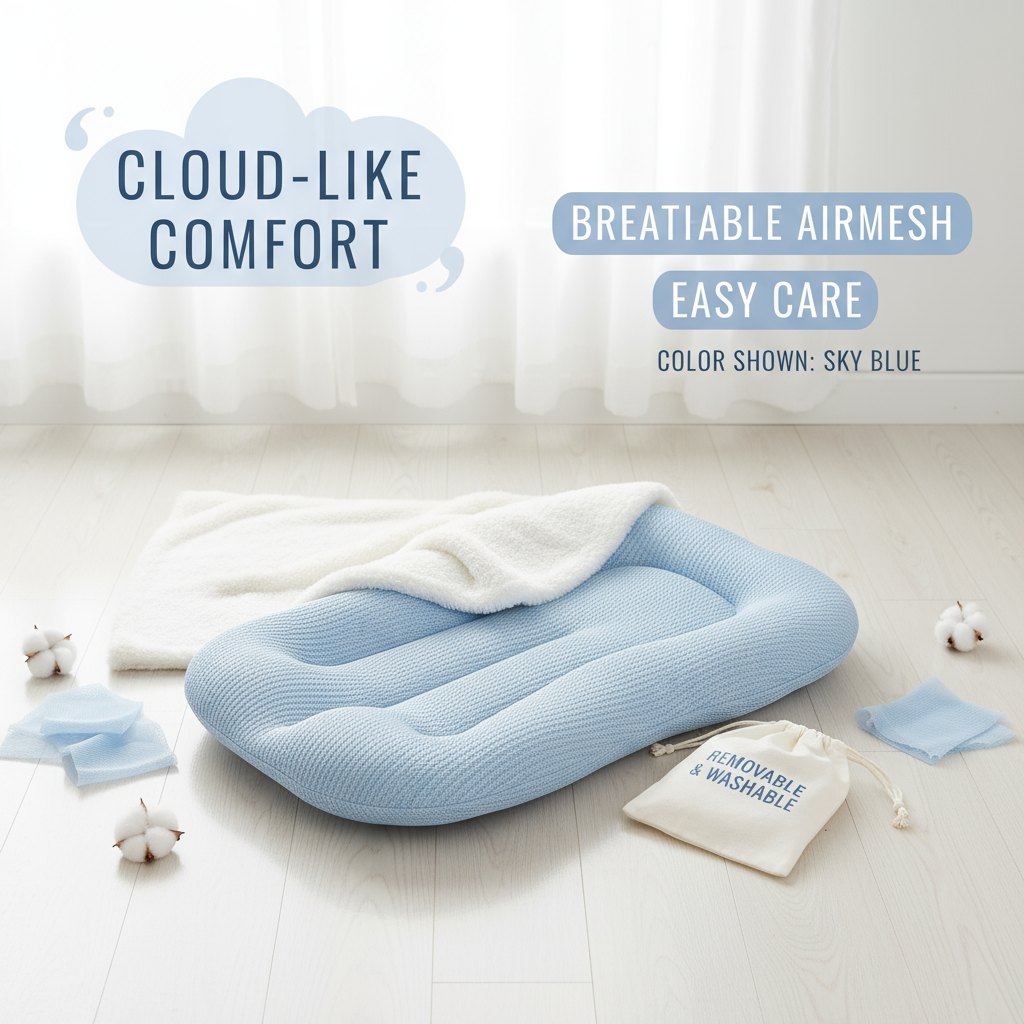 Breathable baby sleep mat featuring soft cloud comfort