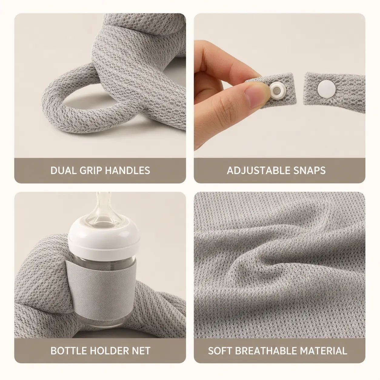 Breathable Hands-Free Baby Feeding Pillow