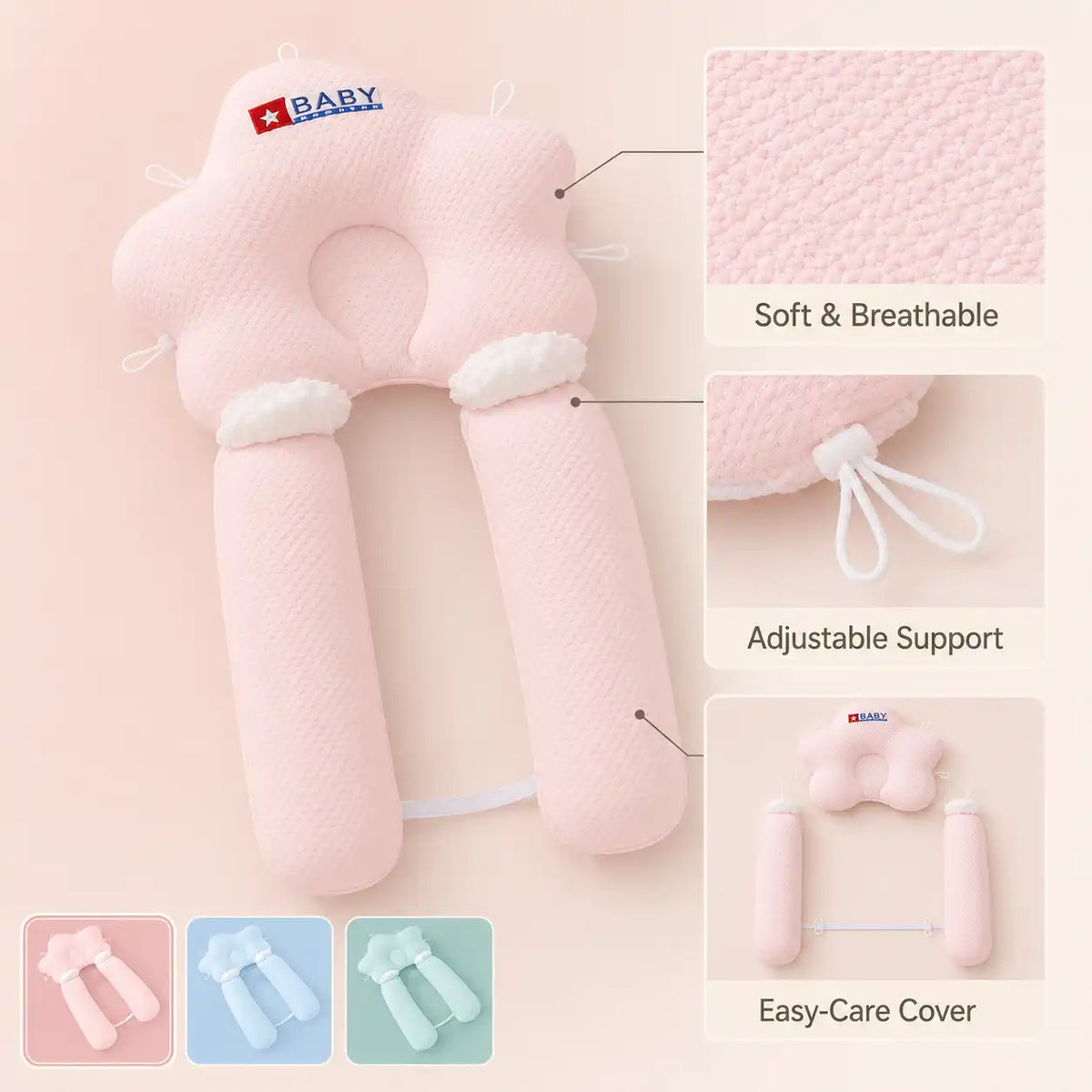 Baby Sleeping Pillow with Memory Foam | MEACAOFG