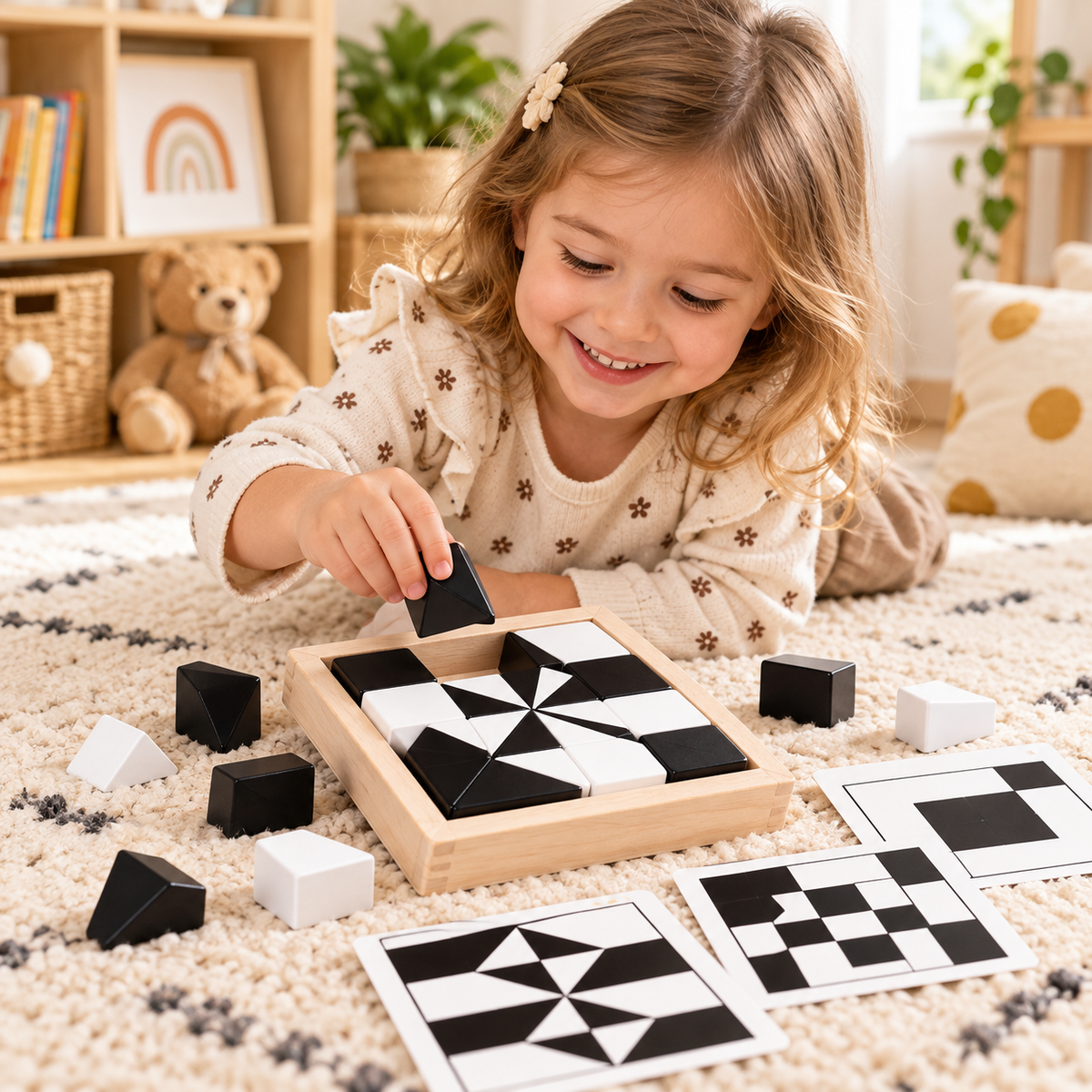 MEACAOFG Puzzle hidden block puzzle toys cultivate children's spatial thinking imagination ability parent-child interaction desktop games