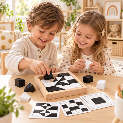 MEACAOFG Puzzle hidden block puzzle toys cultivate children's spatial thinking imagination ability parent-child interaction desktop games