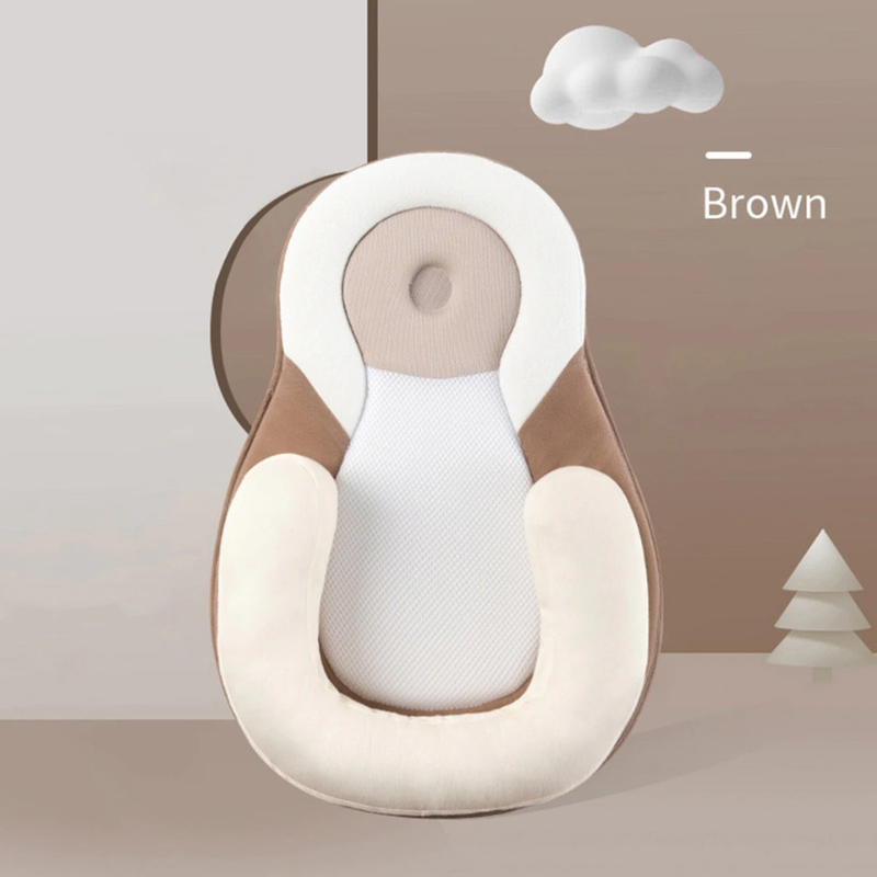 Brown cozyplay portable baby lounger cushion