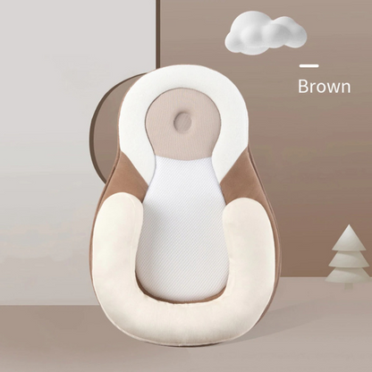 Brown cozyplay portable baby lounger cushion