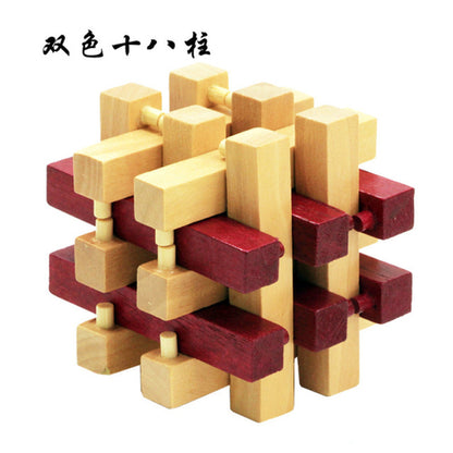 Creative 3d Wooden Cube Puzzle Ming Luban Interlocking Educational - MEACAOFG