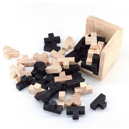 Creative 3d Wooden Cube Puzzle Ming Luban Interlocking Educational - MEACAOFG