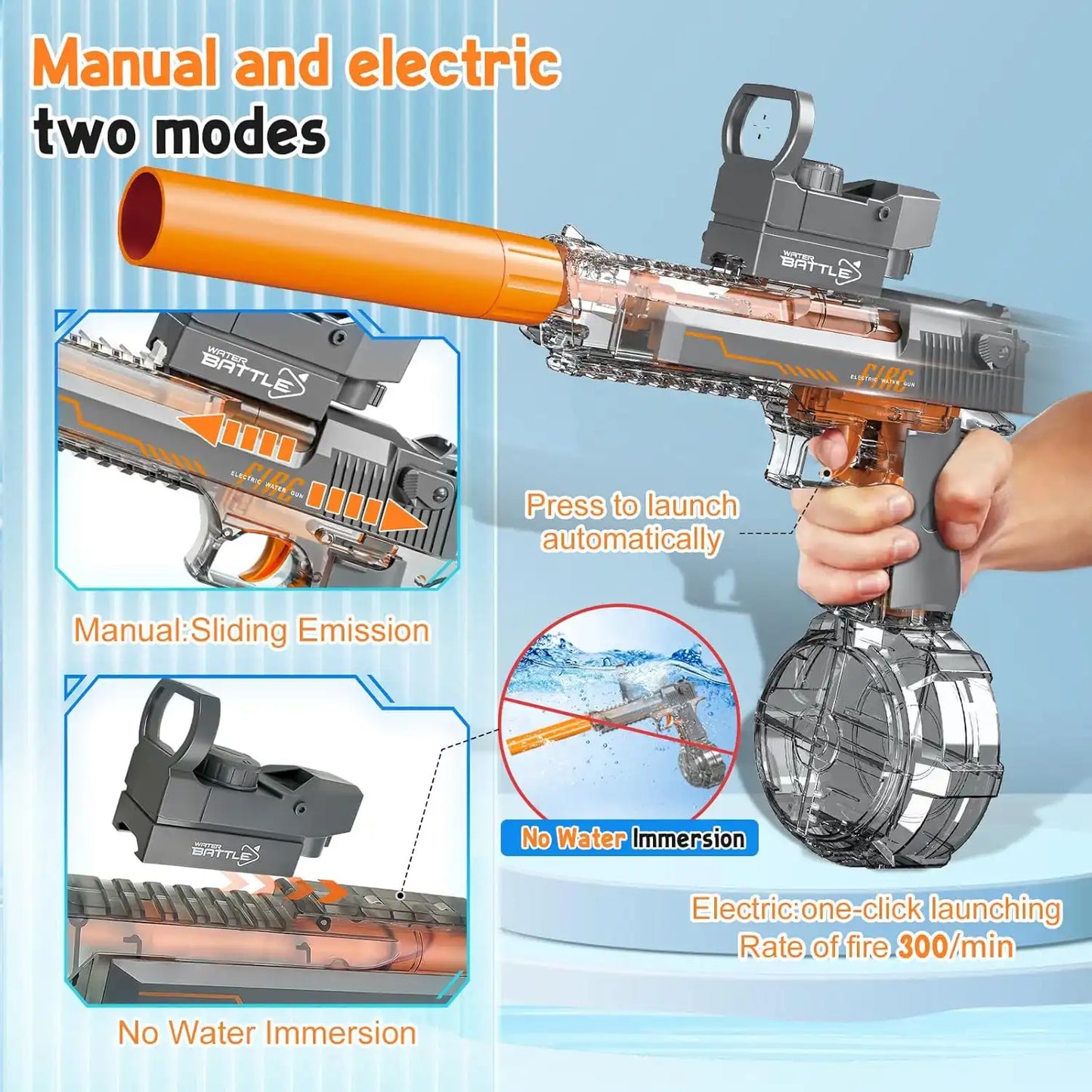 Desert Eagle Electric Water Gun-MEACAOFG