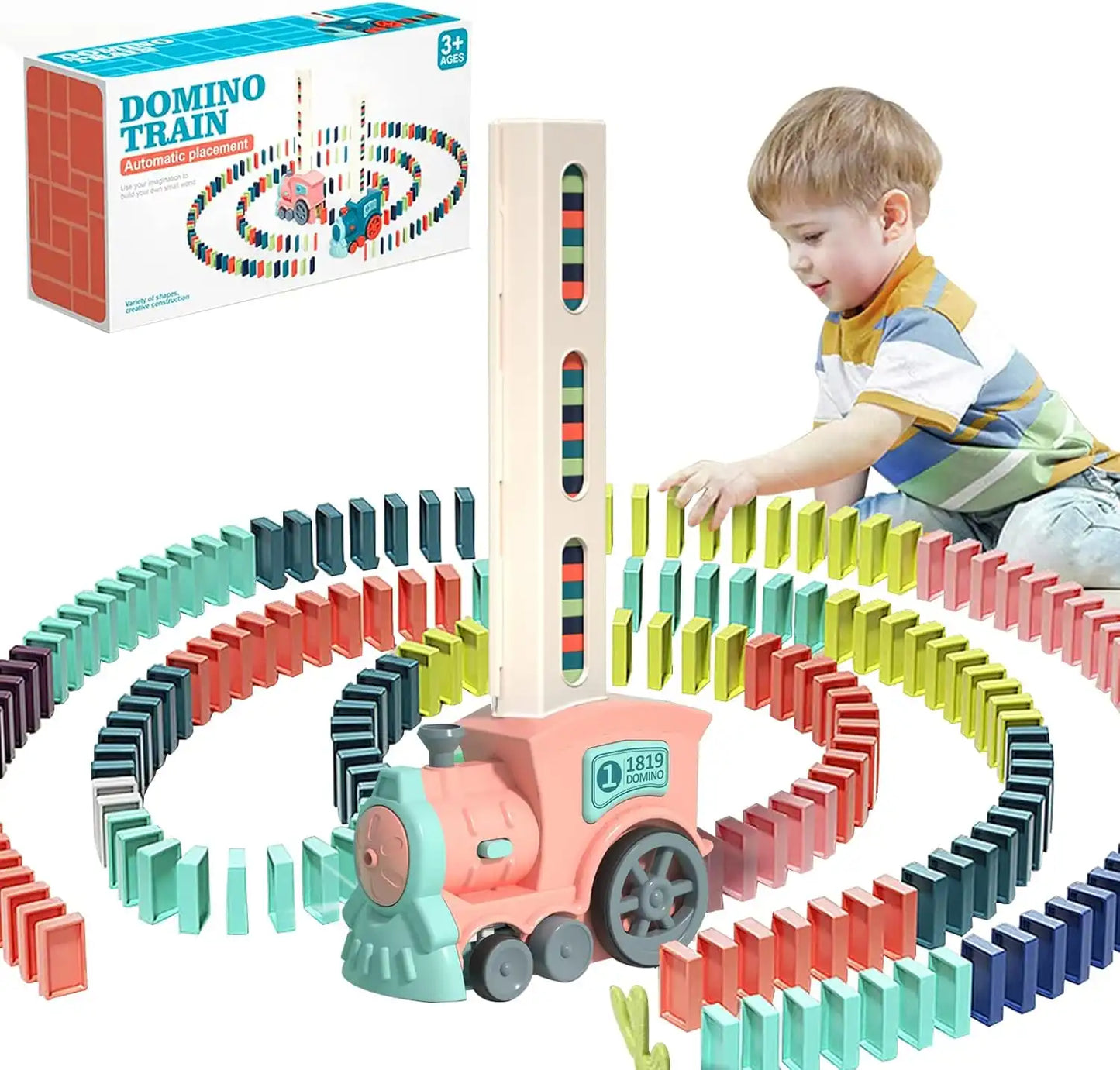 educational toys for 3 year olds-Domino Train Toy MEACAOFG