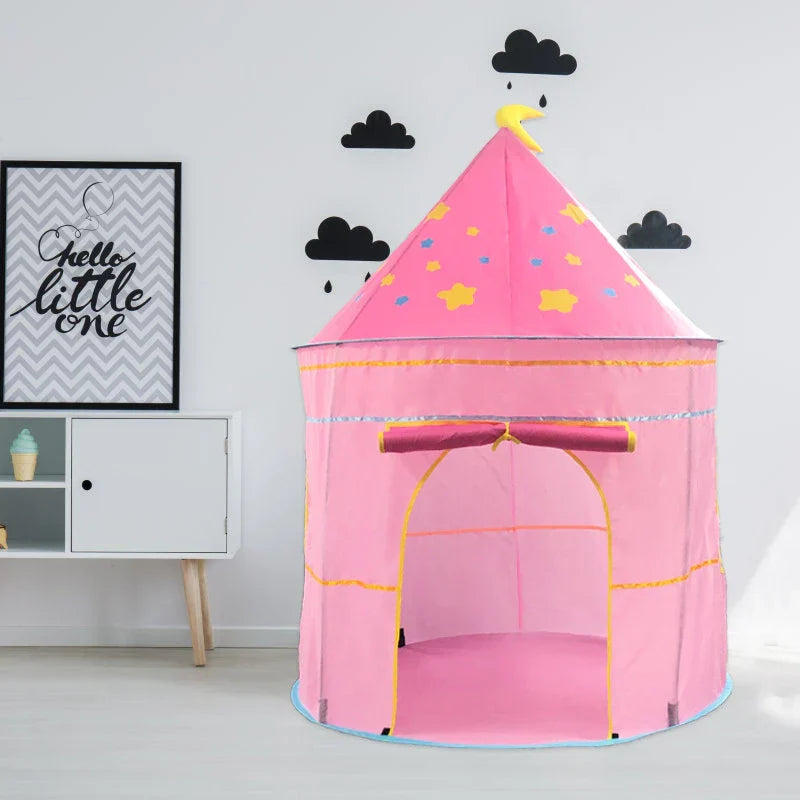 Kid Tent House Portable Castle Children Teepee Play Tent