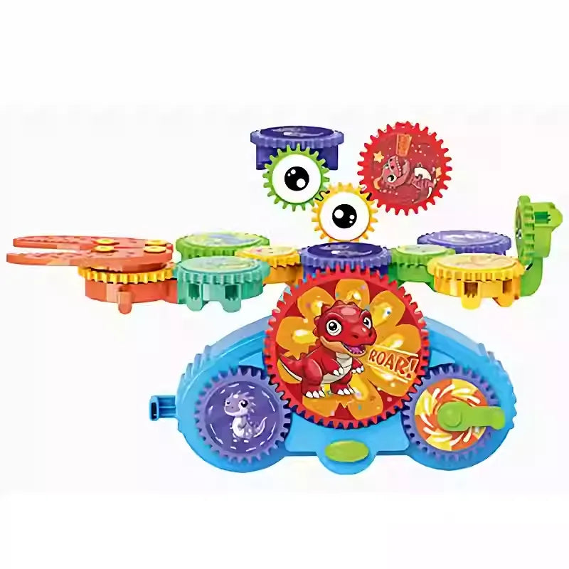 Electric Building Blocks Variable Gear Spinning Educational Toys