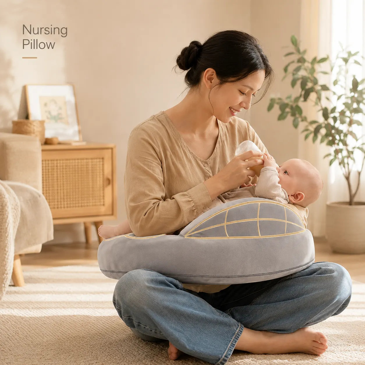 Ergonomic Anti-Spit-Up Nursing Pillow