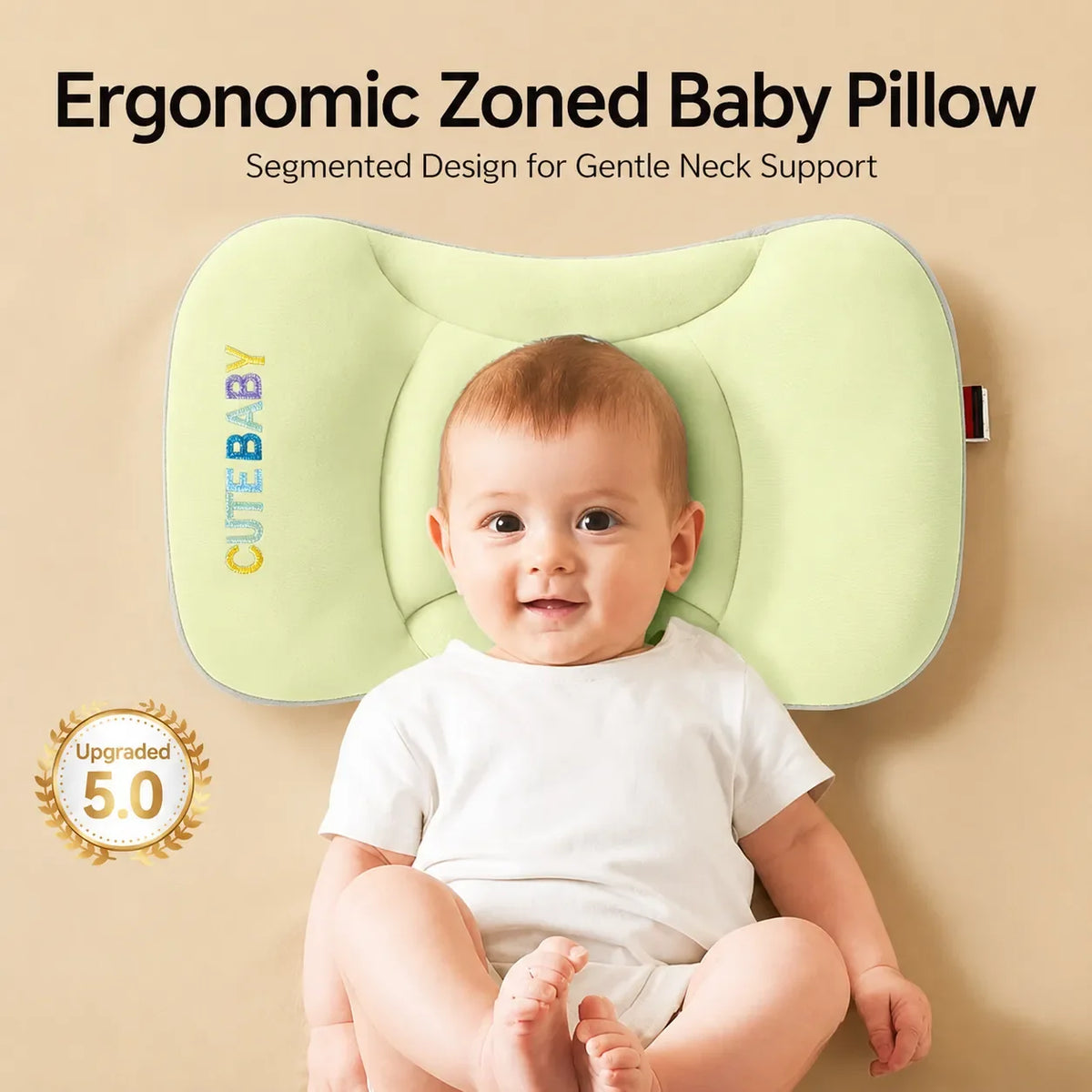 Ergonomic Breathable Toddler Pillow