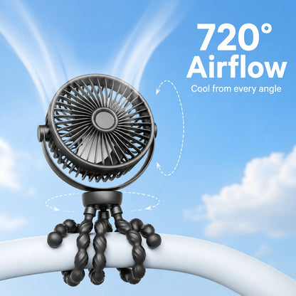 Flexible Tripod Baby Stroller Fan