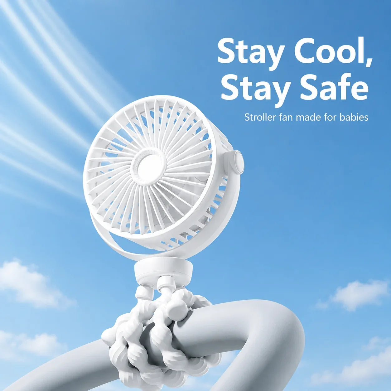 Flexible Tripod Baby Stroller Fan
