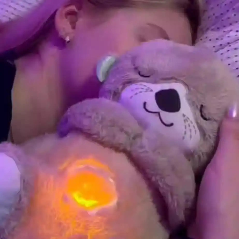 Breathing Otter Baby Sleep Soother - Musical Plush Sound Machine Toy