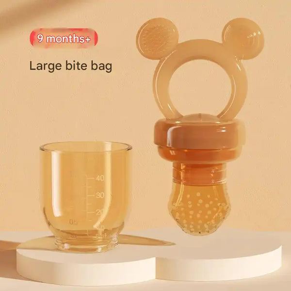 Baby Fruit Feeder Silicone Mesh Teether - Safe Self-Feeding Tool for Infants 3-24 Months