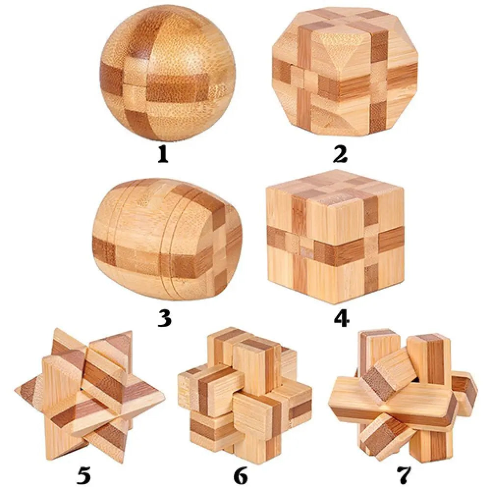 Kongming Luban Lock Kids Wooden Chinese Traditional Puzzle Toy Children Brain Teaser Games 3D Intellectual Creative Unlock Toy - MEACAOFG