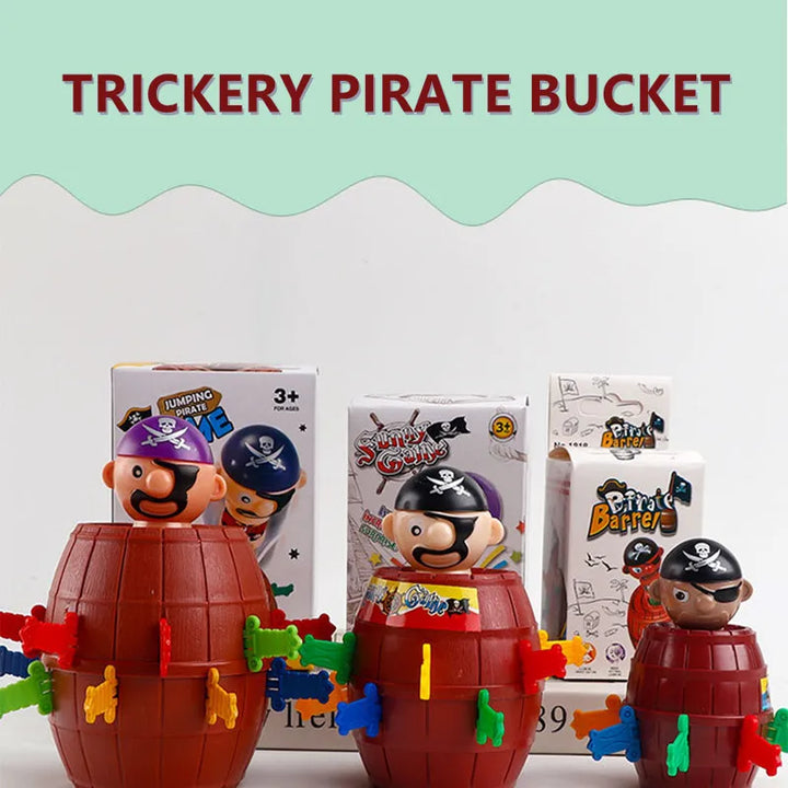 Parent Child Interactive Party Desktop Games Random Color Pirate Bucket Uncle Insert Sword Barrel Trickery Punishment Games - MEACAOFG