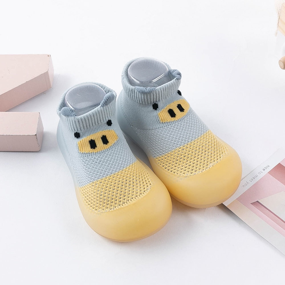 Baby Sock Shoes -  Yellow Tip