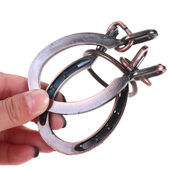 1pc Adult and Teenager Cast Metal Brain Teaser Puzzle Toys - Horse Zinc Alloy Horseshoe Lock Toys - MEACAOFG