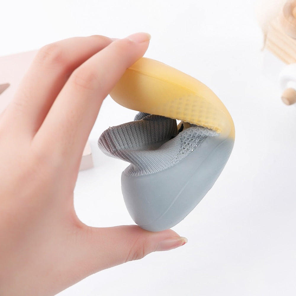 Baby Sock Shoes -  Yellow Tip
