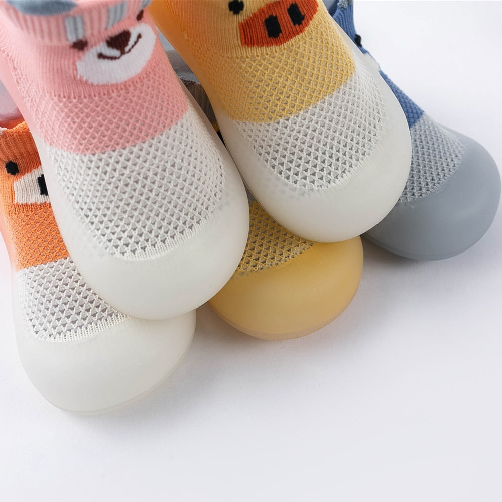 Baby Sock Shoes -  Yellow Tip