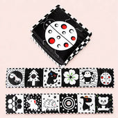 High Contrast Black White Baby Cloth Book