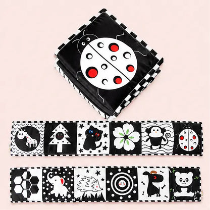 High Contrast Black White Baby Cloth Book