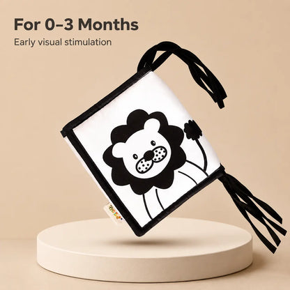 High Contrast Black White Baby Cloth Book