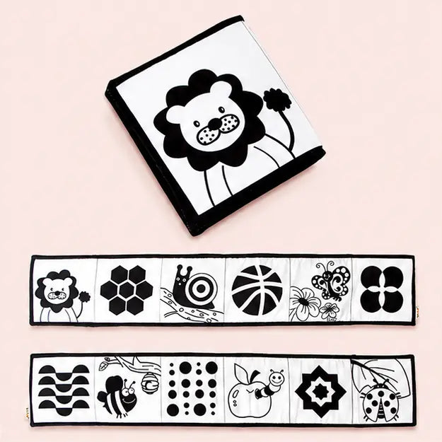 High Contrast Black White Baby Cloth Book